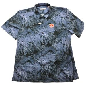 Tommy Bahama Performance Shirt Mens 2XL Blue Auburn Tigers IslandZone NEW